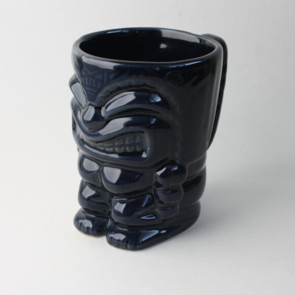 Vintage Tiki Mug Navy Blue tiki mug Tiki party NBU - Picture 6 of 6